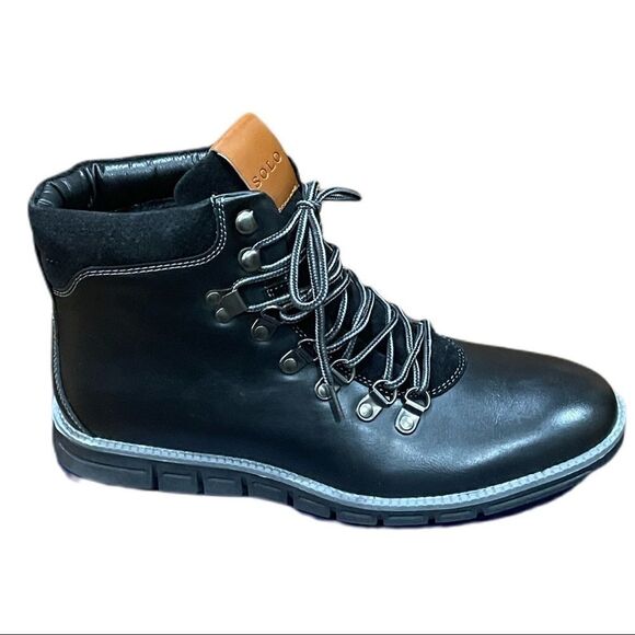 Solo Mens Combat Boots - Picture 3 of 13